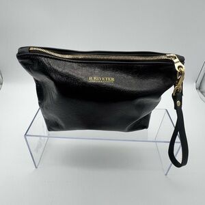 R. Riveter Naomi Zipper Clutch - Black